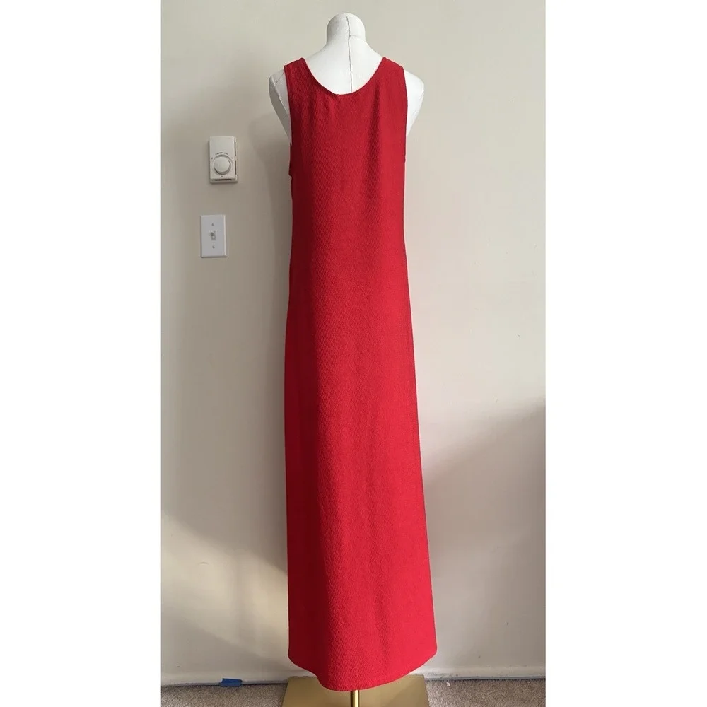 Tropical Cute Y2K Baddie Hawaiian Dress 90s 2000s Red Pink Beaded Beach Sz Large